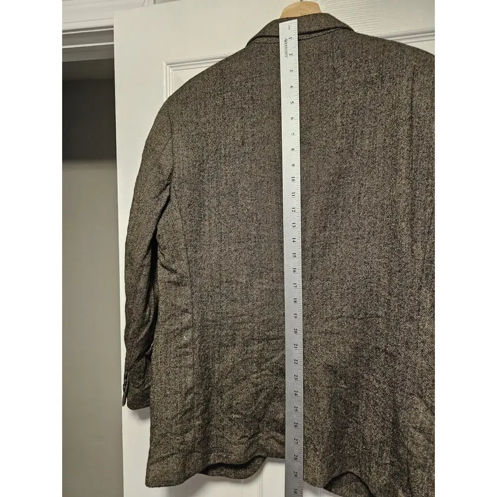 Austin Reed Men's Brown Tweed Herringbone Blazer Sport Coat Size 42S
